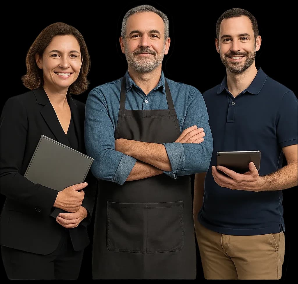 Tres futuros franquiciados acompañados por Mejores Franquicias